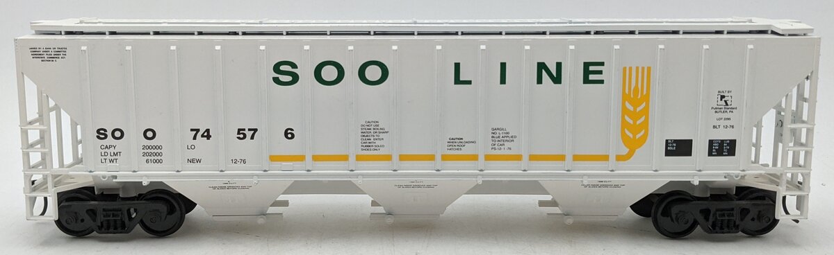 Weaver O Scale SOO Line 3-Bay Covered Hopper #74576 (2-Rail) VG