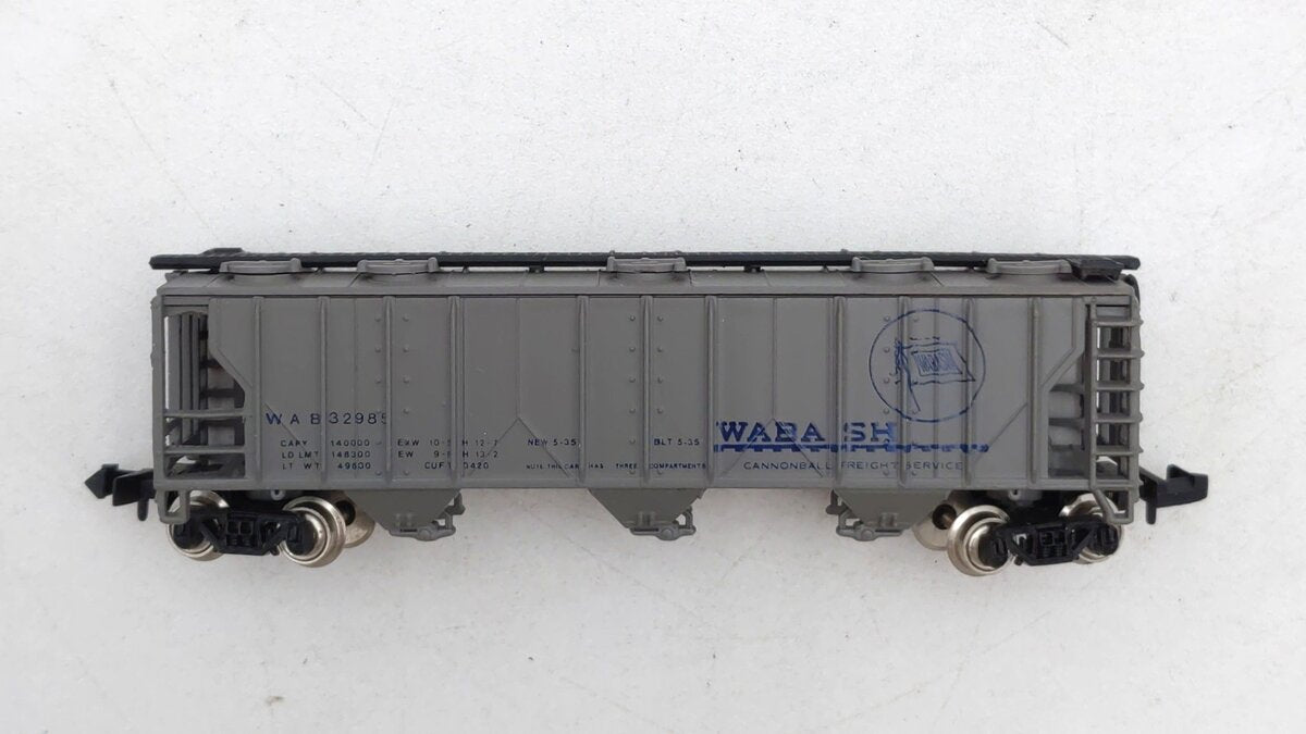 Bachmann 73661 N Scale Wabash 3-Bay Covered Hopper #32985 EX