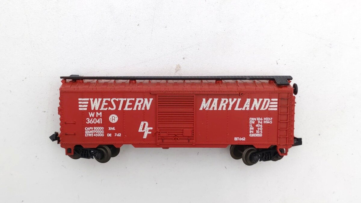 Atlas 2205 N Scale Western Maryland 41' Box Car #36041 LN