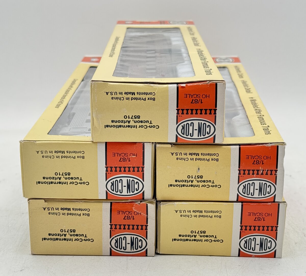 Con-Cor HO Scale Assorted PRR & ACL Passenger Cars [5] VG/Box