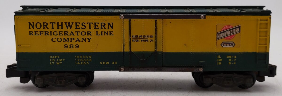 American Flyer 989 Vintage S Gauge Northwestern Refrigerator Car VG
