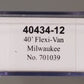 Trainworx Inc 40434-12 N Scale Milwaukee 40' Flexi-Van #701039