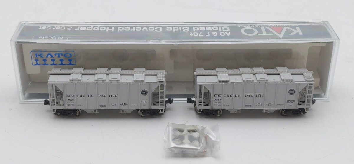 Kato 186-0211 N Scale Southern Pacific AC&F 70 Ton Covered Hopper (Set of 2)