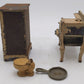 Hubley Vintage Cast Iron Stove, Fridge, Skillet, and Toilet