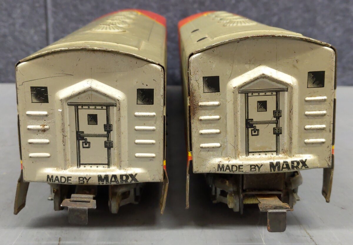 Marx 21 Vintage O Santa Fe F3 AA Diesel Locomotive & Dummy Unit