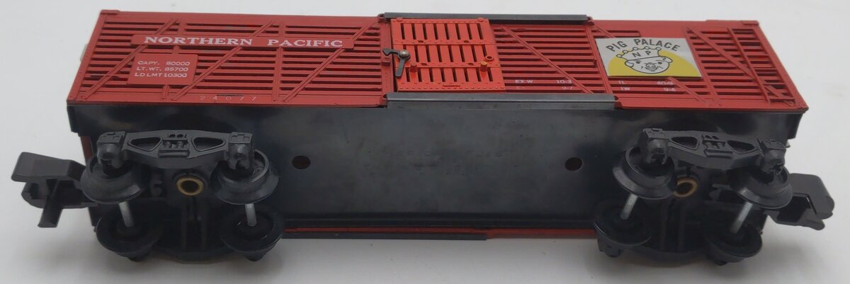 American Flyer 24077 Vintage S Northern Pacific Pig Palace Stock Car VG