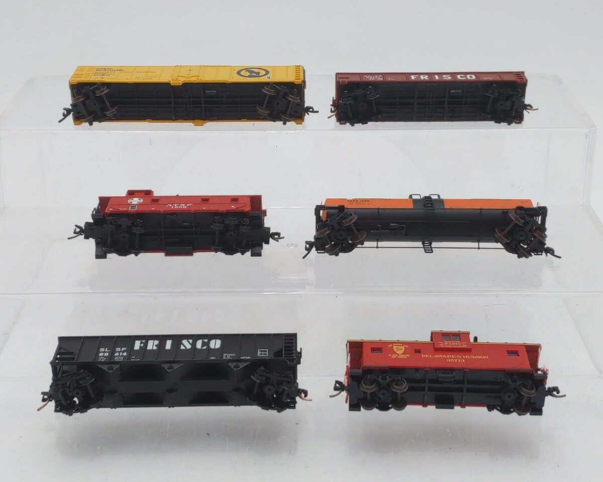 Atlas N Scale Assorted Freight Cars: 55111, 824, 1266, 1606, 35713, 88614 [6] EX