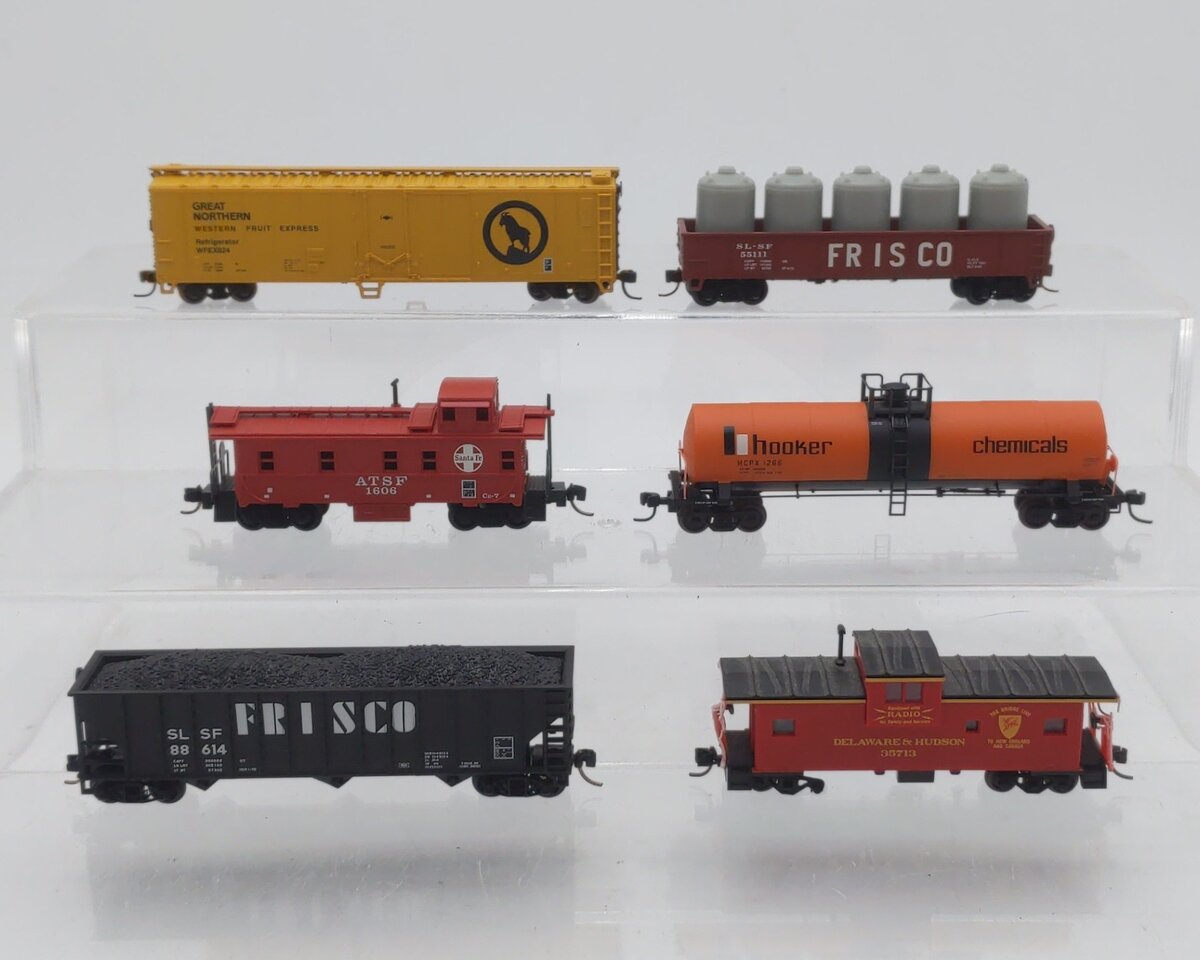 Atlas N Scale Assorted Freight Cars: 55111, 824, 1266, 1606, 35713, 88614 [6] EX