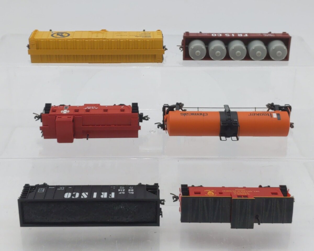 Atlas N Scale Assorted Freight Cars: 55111, 824, 1266, 1606, 35713, 88614 [6] EX