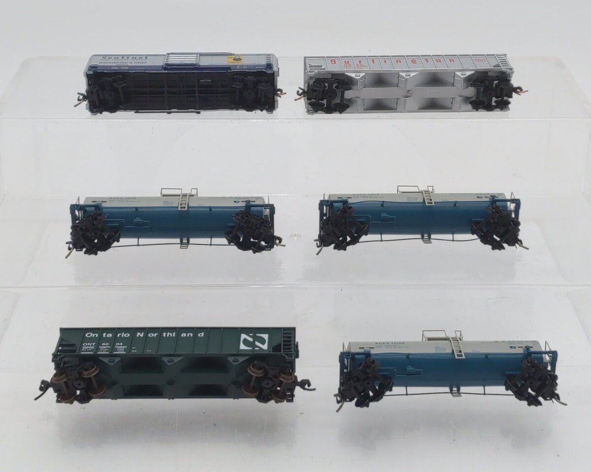 Atlas N Assorted Freight Cars: 163200, 466083, 79118, 79114, 79120, 6003 [6] EX