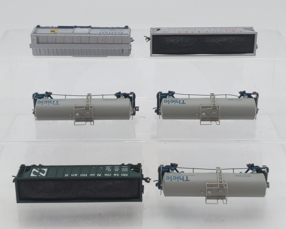 Atlas N Assorted Freight Cars: 163200, 466083, 79118, 79114, 79120, 6003 [6] EX