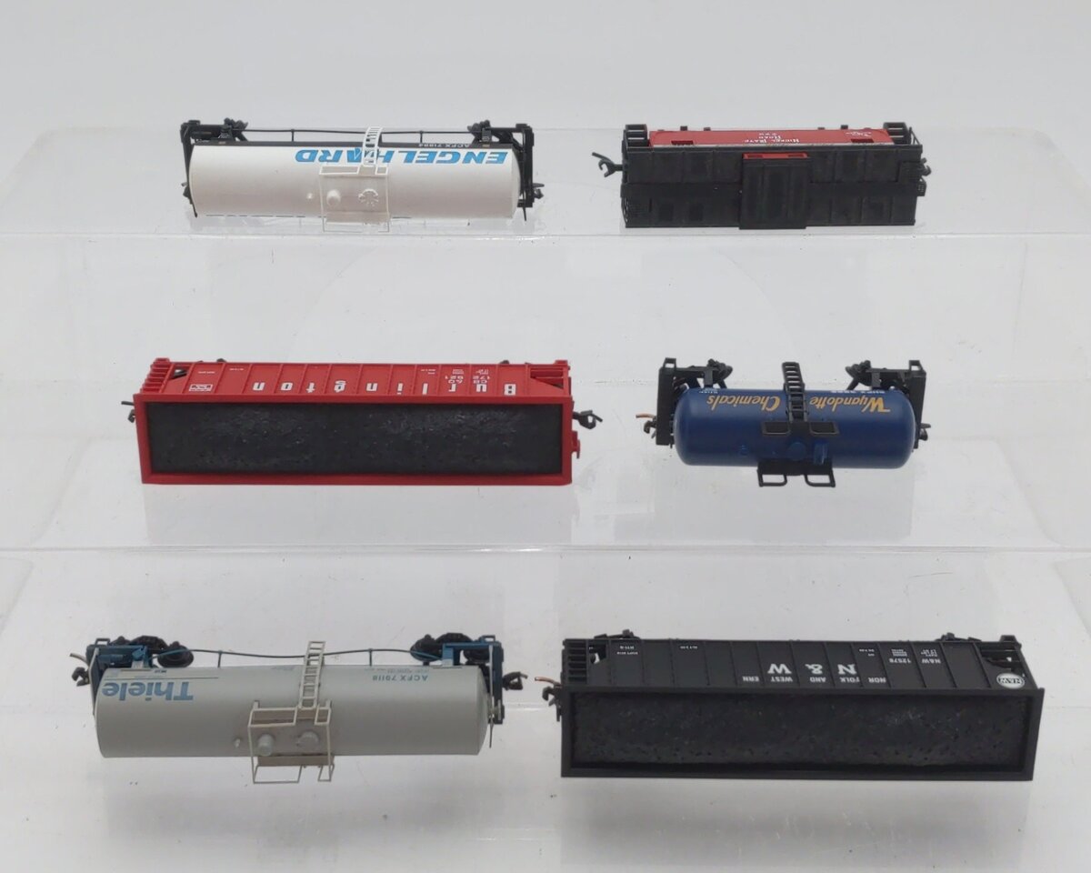 Atlas N Scale Assorted Freight Cars: 772, 71994, 172521, 12578, 3988, 79118 [6] EX