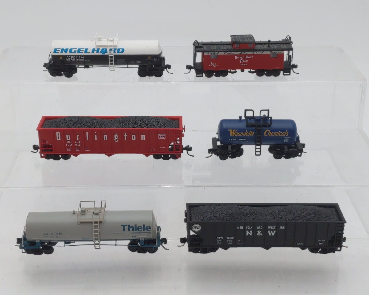Atlas N Scale Assorted Freight Cars: 772, 71994, 172521, 12578, 3988, 79118 [6] EX