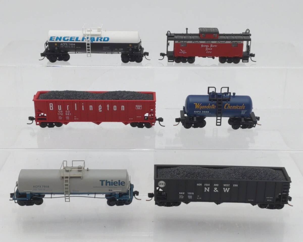 Atlas N Scale Assorted Freight Cars: 772, 71994, 172521, 12578, 3988, 79118 [6] EX
