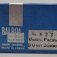 Balboa 623 HO BRASS Union Pacific B Unit Dummy EX/Box