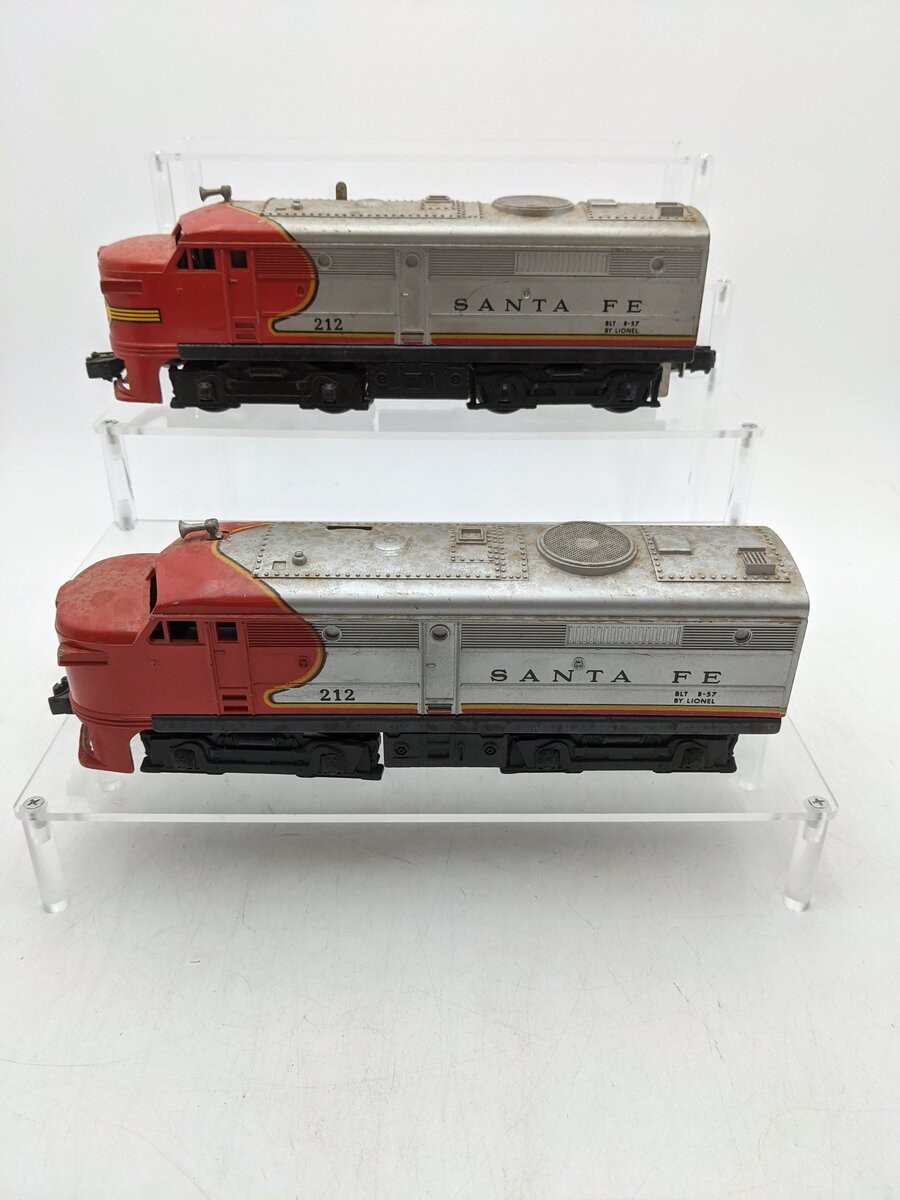 Lionel 212 Vintage O Santa Fe Alco AA Diesel Locomotive Set VG