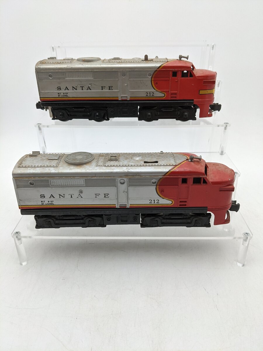 Lionel 212 Vintage O Santa Fe Alco AA Diesel Locomotive Set VG