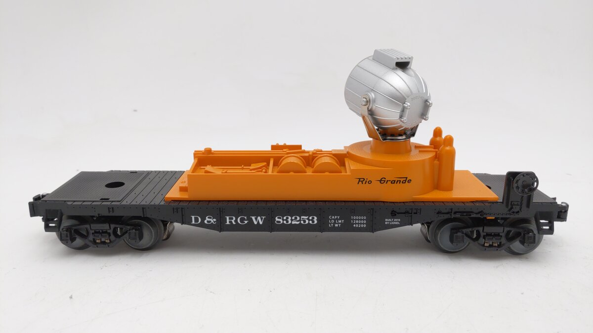 Lionel 6-83253 O Gauge Rio Grande Searchlight Car LN