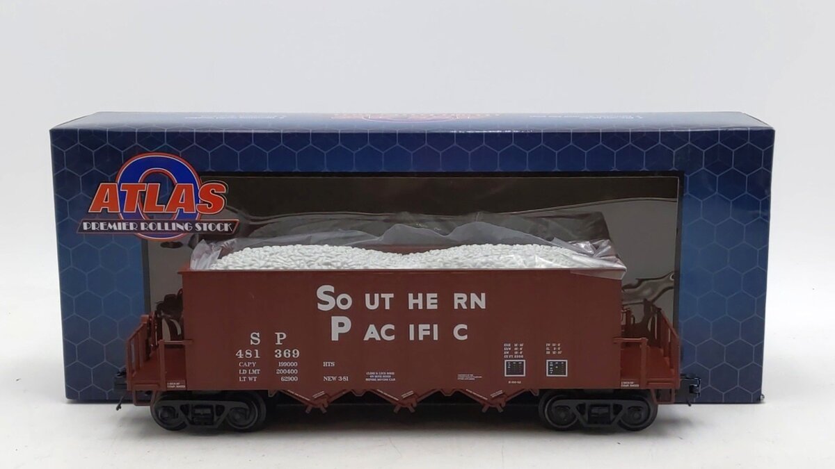 Atlas 3001465-3 O Gauge Southern Pacific Rapid Discharge Hopper #481369 (3-Rail) LN/Box