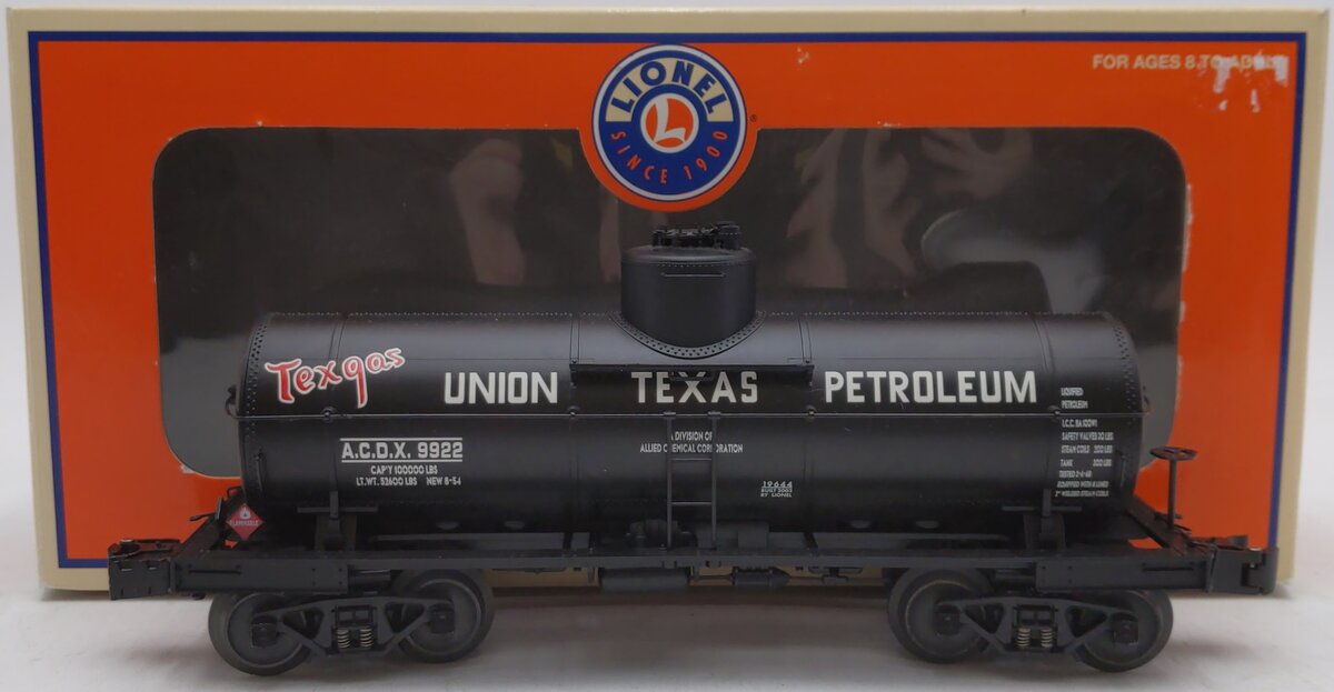 Lionel 6-19644 O Gauge Union Texas 8000 Gallon Tank Car #9922 LN/Box