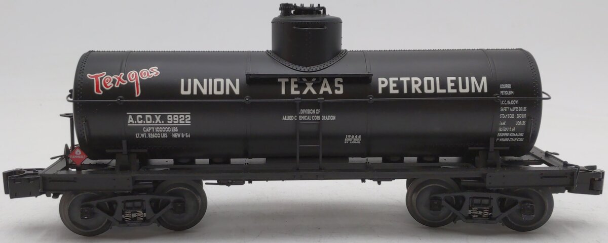 Lionel 6-19644 O Gauge Union Texas 8000 Gallon Tank Car #9922 LN/Box