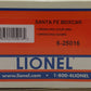 Lionel 6-25016 O Gauge Santa Fe Boxcar #20395 LN/Box