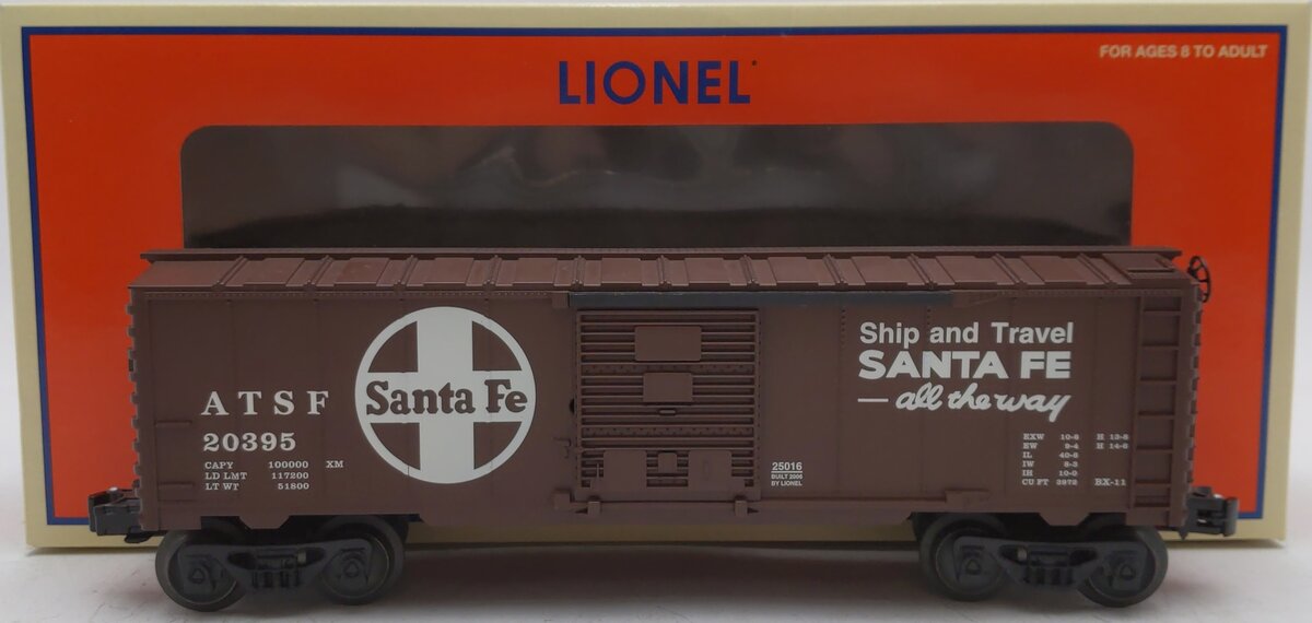 Lionel 6-25016 O Gauge Santa Fe Boxcar #20395 LN/Box