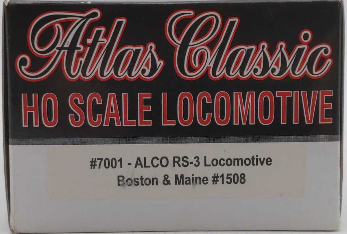 Atlas 7001 HO Scale B&M ALCO RS-3 Diesel Locomotive #1508 LN/Box