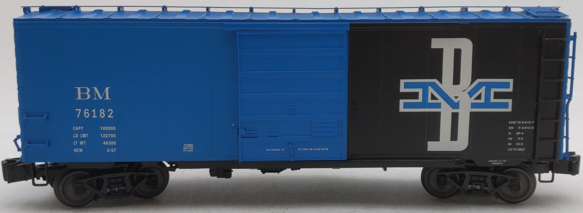 Lionel 6-17292 O Gauge Boston and Maine PS-1 Boxcar #76182 LN