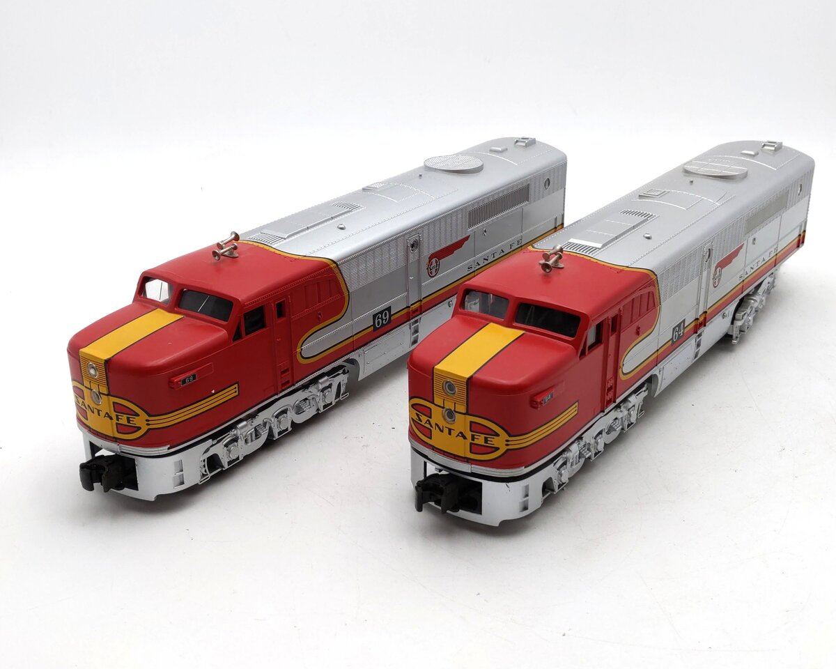 MTH 30-2150-1 Santa Fe Alco PA AA Diesel Engine Set w/PS1 #64/69 EX
