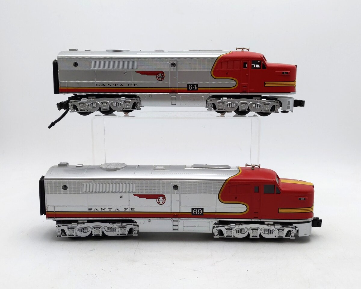 MTH 30-2150-1 Santa Fe Alco PA AA Diesel Engine Set w/PS1 #64/69 EX