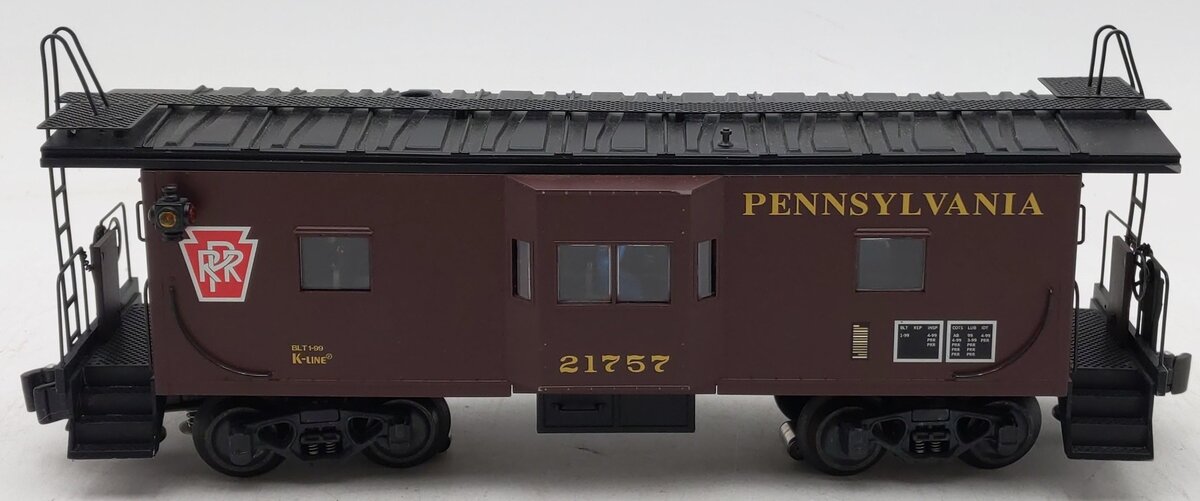 K-Line K612-1891 Pennsylvania Bay Window Caboose with Smoke VG