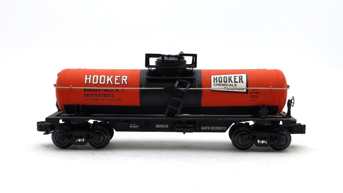 K-Line K632-8012 O Gauge Hooker Chemical Single Dome Tank Car - Custom