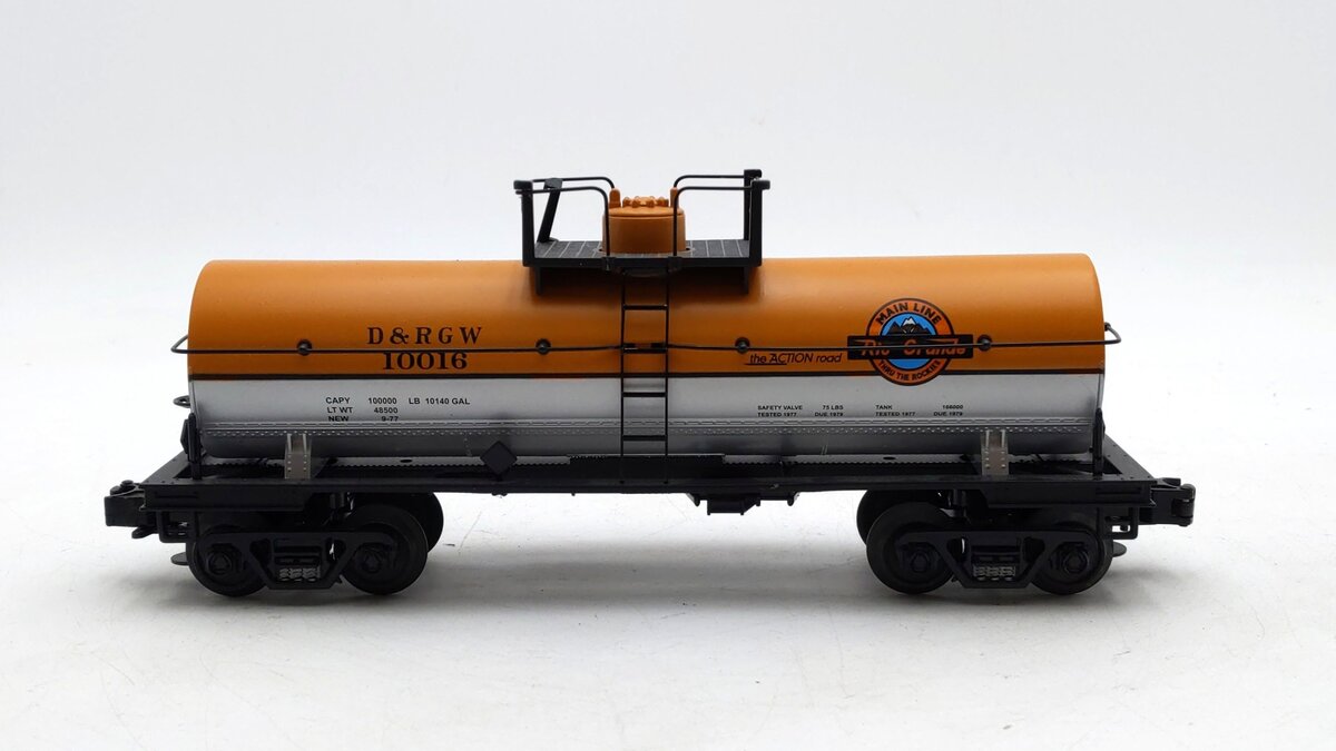 MTH 20-90089 O Gauge Denver & Rio Grande Western Single Dome Tank Car #10016 EX