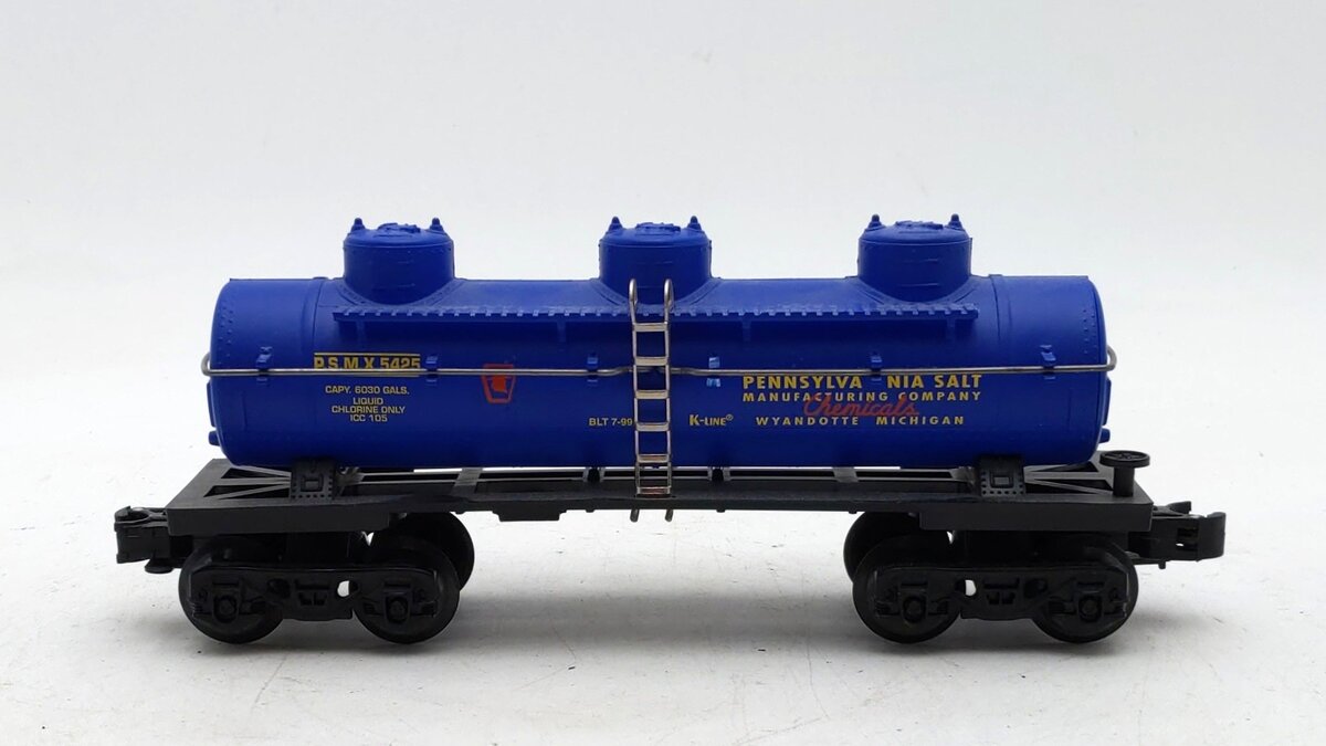 K-Line K5425 O Gauge 25th Anniversary Pennsylvania Salt Triple Dome Tank Car EX
