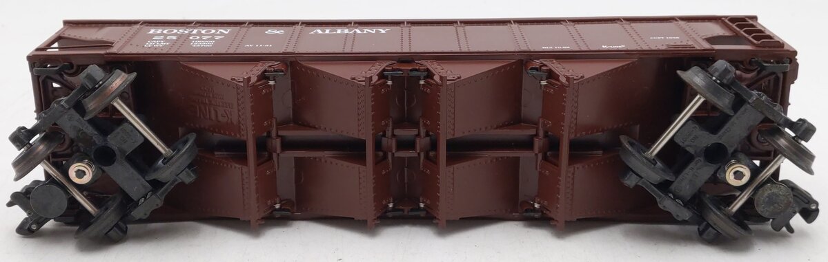 K-Line K623-3181 O Gauge Boston & Albany Die Cast 4-Bay Hopper with Coal Load EX