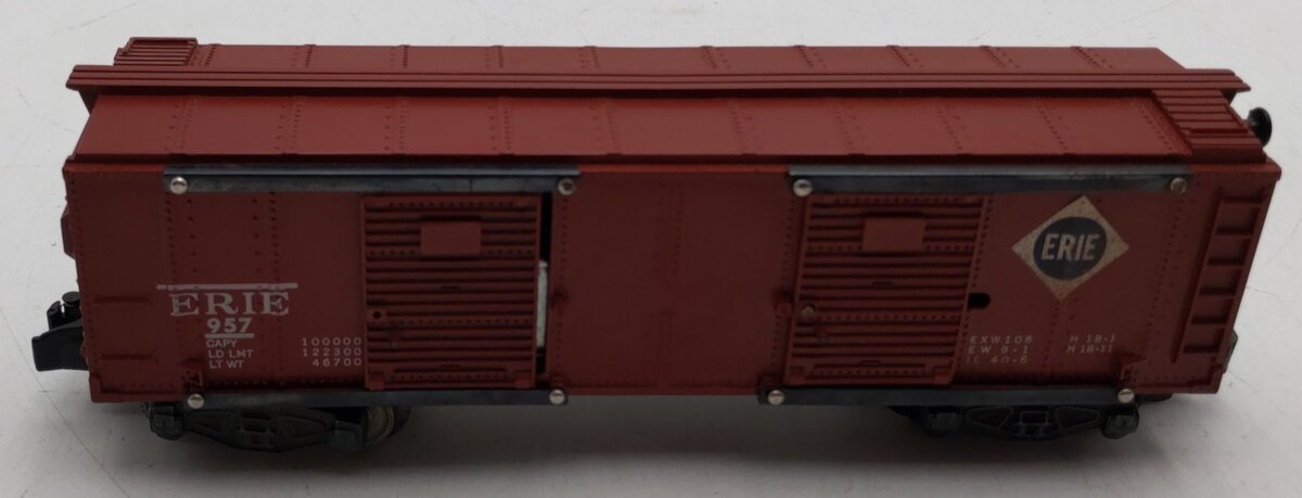 American Flyer 957 VIntage S Erie Operating Tuscan/White Boxcar VG/Box