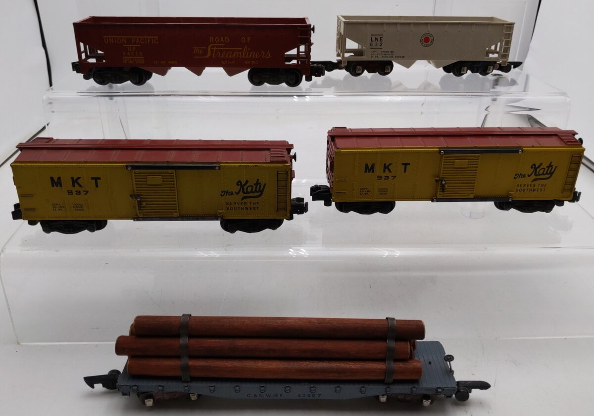 American Flyer Vintage S Freight Cars: 937, 42597, 632, 24216, & 937 [5] VG