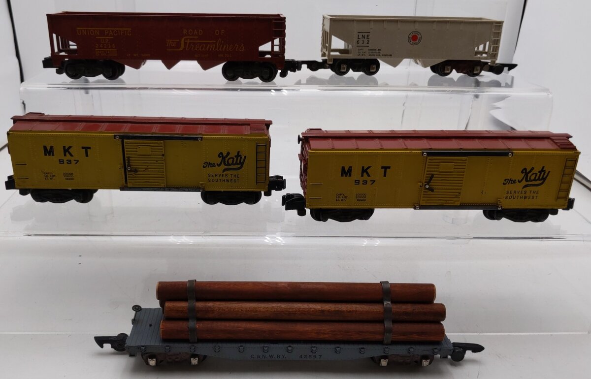 American Flyer Vintage S Freight Cars: 937, 42597, 632, 24216, & 937 [5] VG