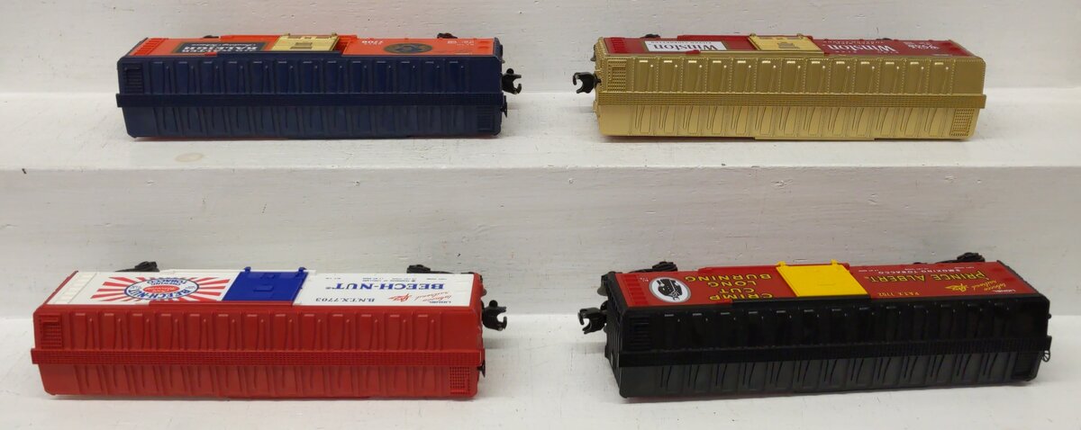 Lionel O Gauge Tobacco Boxcars #7702, 7703, 7706, 7708 [4] EX