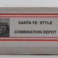American Model Builders 142 HO Scale Laser Art Santa Fe 2-Story Depot Kit