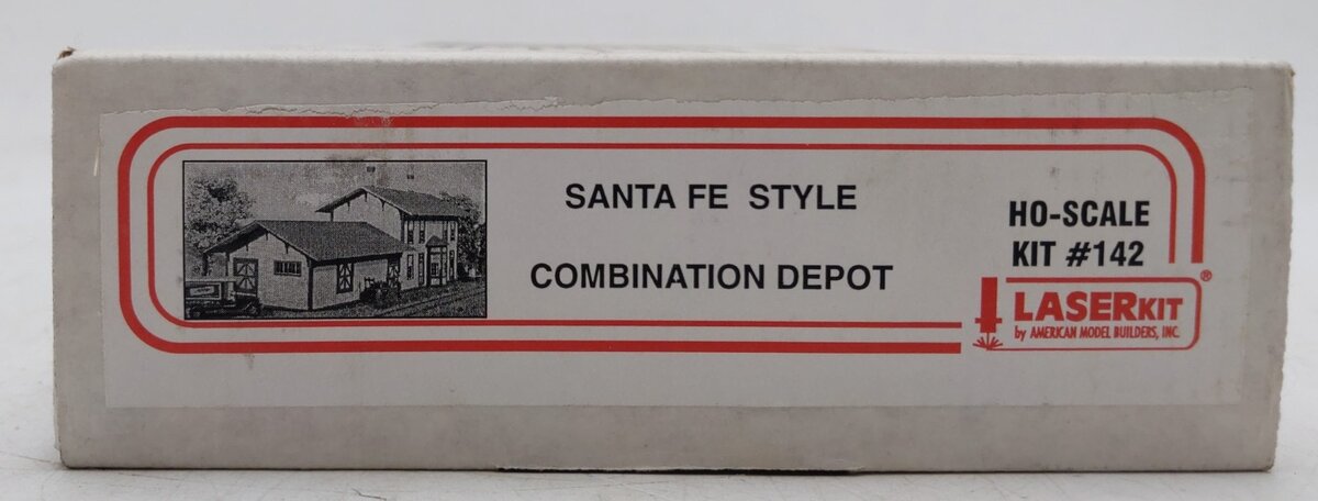 American Model Builders 142 HO Scale Laser Art Santa Fe 2-Story Depot Kit