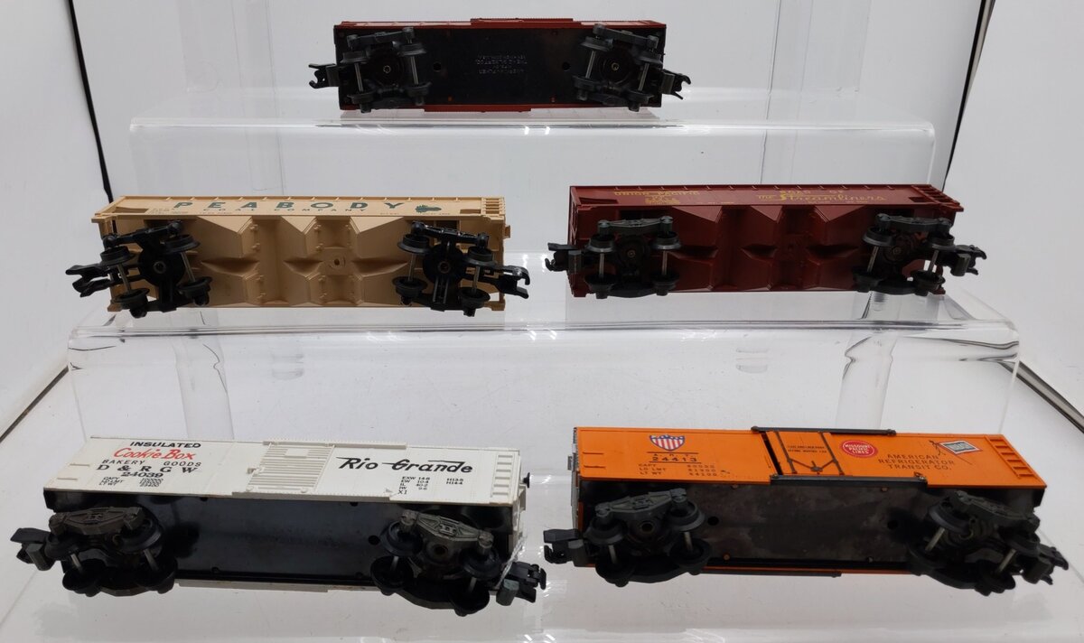 American Flyer Vintage S Gauge Freight Cars-24216, 24413, 942, 24230  24039 [5] VG