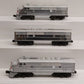 Lionel Burlington 8055, 8062, 8054 ABA Diesel Locomotive Set (3) EX