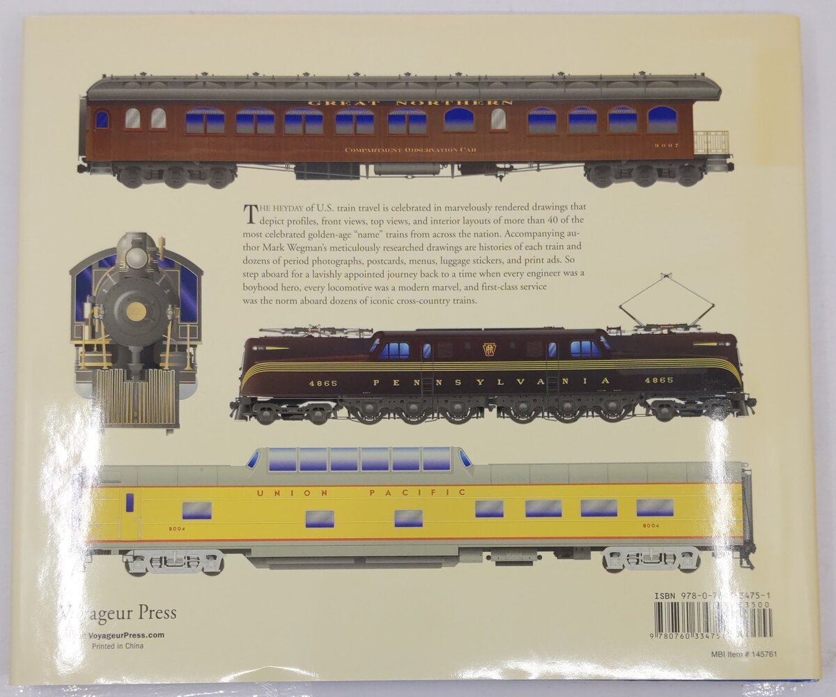 American Passenger Trains & Locomotives Illustrated Hardcover Book Mark Wegman EX