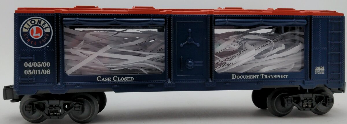 Lionel 6-29626 O Gauge "Case Closed" Mint Car #29626 LN/Box