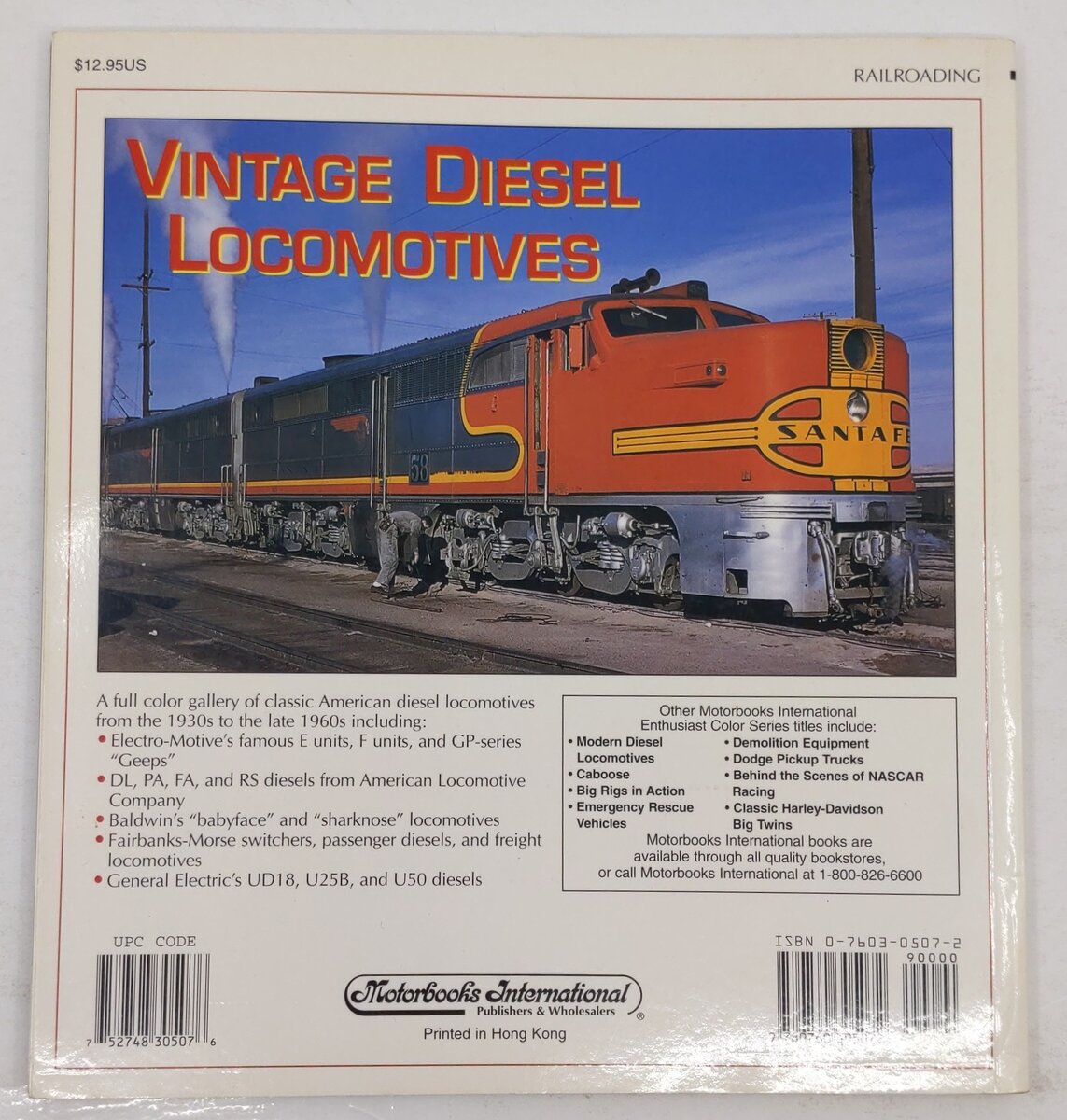 Vintage Diesel Locomotives Paperback Book By Mike Schafer EX