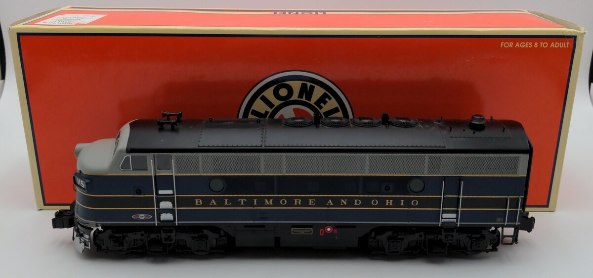 Lionel 6-14567 O Gauge B&O F3A Non-Powered Diesel Locomotive #115 EX/Box