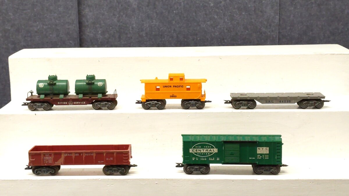Marx Vintage O Gauge Postwar Freight Cars: 3900, 176893, 339234, & 44535 [5] VG