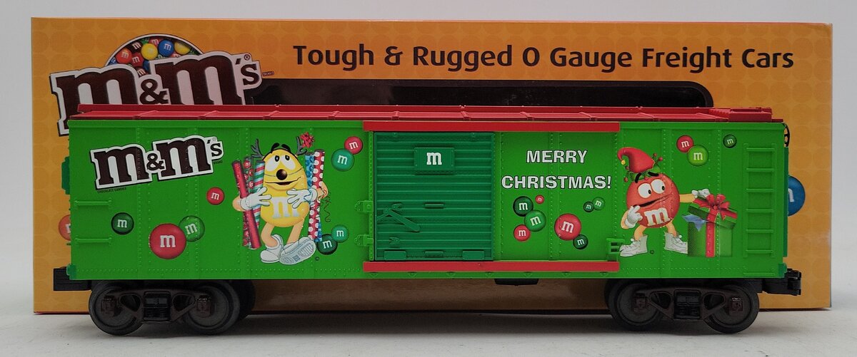 MTH 30-74537 O Gauge M&M's Christmas Boxcar #2009 LN/Box